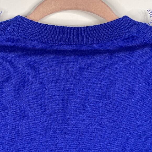 2/$30 Kate Spade Silk Cashmere Blend Tasseled Sweater Cobalt Short Sleeve #7002 - Picture 10 of 16